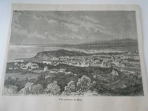 Gesamtansicht von Nizza 1892 Gravur Bild Druck - Bild 1 von 1