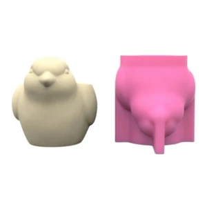Silicone Lovely Bird Flower Pots Mould for Cement Planter and Home Accents - Picture 1 of 8