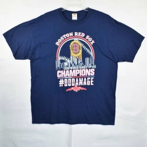 Camiseta Boston Red Sox Champions Serie Mundial 2018 - Talla XL - Azul - Daño - Imagen 1 de 3