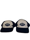 LOT OF 2 Vintage ACC Football Navy Blue & White Adjustable Hats