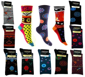 CRÖNERT CAYS lustige socken bunt Baumwoll-Strümpfe Longsocks Rollbund ohne Gummi - Bild 1 von 26