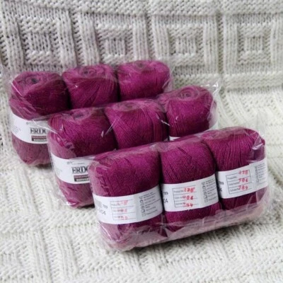 Sale Lot 9SkeinsX50gr Lace Wrap Shawls Soft Acrylic Wool Cashmere Knit Yarn 04 - Image 1 of 4