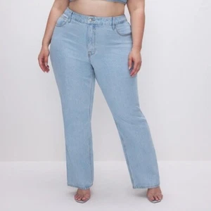 GOOD AMERICAN GOOD 90s RELAXED COATED JEANS NEU MIT ETIKETT GRÖSSE 20 MID RISE GERADES BEIN - Bild 1 von 5