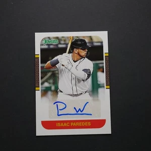 2021 Donruss - Retro 1987 Signatures Isaac Paredes #87S-IP (AU, RC) Rays Astros - Bild 1 von 2