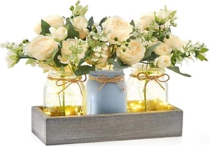 Mason Jar Lights Centerpiece Table Decorations for Dining Room Farmhouse Coffee - Picture 1 of 6