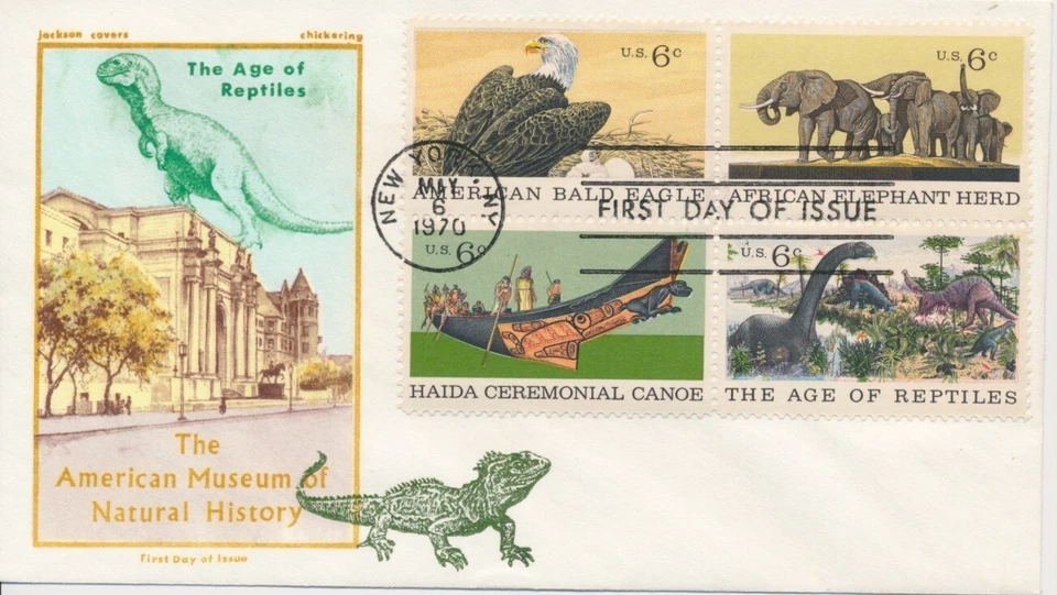#1390A American Museum of Natural History Jackson Overseas Mailer cachet FDC - Image 1 of 1