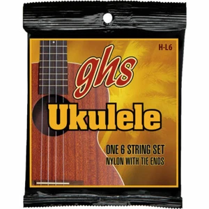 GHS Lili'u Black Nylon/Silverwound Ukulele Strings 6-String Set,Tie End,  - Picture 1 of 1
