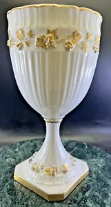 Vintage Lenwile Ardalt Artware Floral Fruit Vine Pedestal Urn Centerpiece Gold - Picture 1 of 14