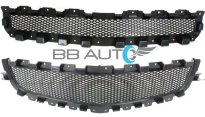 Juego de 2 rejillas de parachoques delanteras superiores negras para Chevrolet Malibu 2008-2012 NUEVO Foto 1 de 4