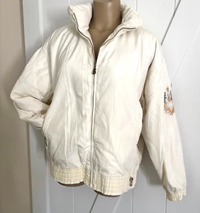 Bogner Vintage Damen Skijacke elfenbeinweiß, Gr. 6 gesticktes Emblem hergestellt in den USA - Bild 1 von 9