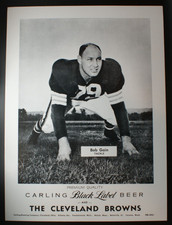 1959 Cleveland Browns Carling Black Label Beer Bob Gain