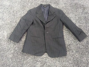 Van Heusen Size 8 Regular BOYS Dark Gray Pinstripe Suit Jacket Blazer 1 PIECE  - Picture 1 of 9
