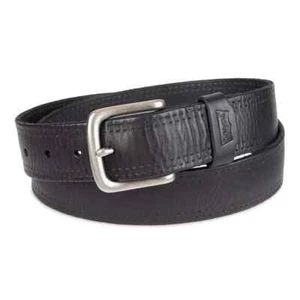 Cinturón informal Levi's para hombre de cuero negro con logotipo en relieve en lazo hebilla duradera talla XL - Imagen 1 de 4