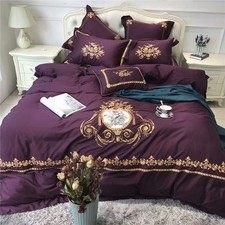 Egyptian Cotton Bedding Set Embroidered  Duvet Cover Bed Linen Set Pillowcase