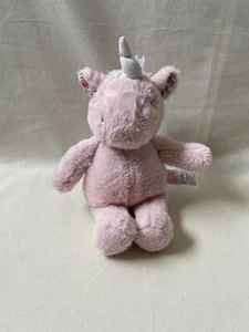 Mothercare Pink Plush Unicorn Soft Toy Baby Teddy Bear 14" Beanie Floral - Picture 1 of 9