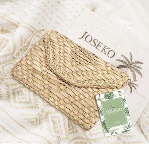 New Joseko Women Envelope Bag Wallet Summer Beach Handbag Beach Clutch Straw - Picture 1 of 7