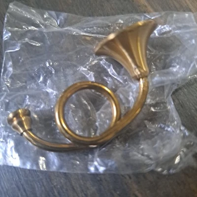 Instrumento de cuerno de Navidad miniatura de latón vintage hecho en Holanda casa de muñecas NUEVO  Foto 1 de 4