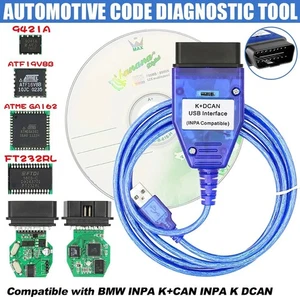 K+DCAN OBD2 Cable with Switch FTDI FT232RL Tools EDIABAS NCS Expert ISTA For BMW - Picture 1 of 12