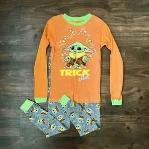 Star Wars Yoda Halloween 2pc Pajama Set Pants & Long Sleeve Boy’s Size 10 NWOT - Picture 1 of 14