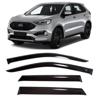 Tape-on Window Visors Rain Guards Fit Ford Edge II 2014-2022 Wind Deflectors Foto 1 de 4