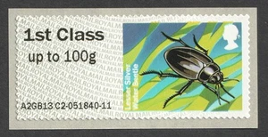 2013 1st up to 100g. Lesser Silver Water Beetle, Freshwater Life Post & Go UM - Picture 1 of 1
