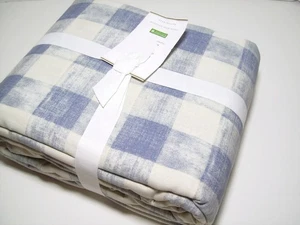 Funda nórdica Pottery Barn azul pálido a cuadros a cuadros King Cal King 2 fundas King - Imagen 1 de 2