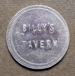 Yorkville CA: Billy’s Tavern Good For 30c In Trade. Aluminum, 22mm, K-2, TC-7 - Picture 1 of 2