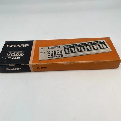 SHARP EL 8048 Calculatrice Abaque Japonais Soroban Boîte d'origine "Sorocal" - Photo 1/4