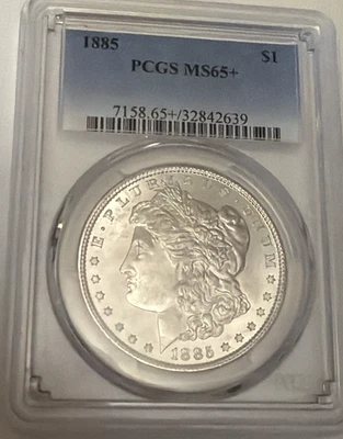 1885-P MORGAN DOLLAR PCGS MS65+ - AN AMAZING SPECIMEN - *** MS65 + *** - Image 1 of 4