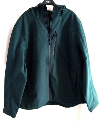 M&S Goodmove  Mens Bottle Green Coat. Size 2XL. Shower Resistant. New with tag. - Image 1 of 4