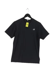 New Balance Men's T-Shirt S Black 100% Polyester Round Neck Basic - Picture 1 of 6