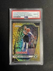 2024 Prizm Monopoly Giannis Antetokounmpo Gold Millionaire Shimmer/500 #7 PSA 10 - Picture 1 of 2