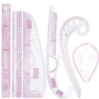 6pcs French Curve Ruler Set Flexible Tailoring Template Sewing Tool Kit - NEW