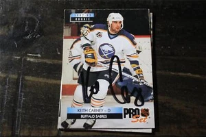 KEITH CARNEY  BUFFALO SABRES  AUTO'D CARD - Picture 1 of 1