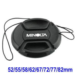 52mm 55mm 58mm 62mm 67mm 72mm 77mm 82mm Front Lens Cap Cover for Minolta Rope - Picture 1 of 5