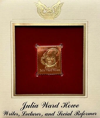 Golden Replicas United States Stamp 1987 Julia Ward Howe - Writer, Lecturer - Image 1 of 3