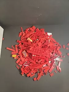 Vintage Legos Bulk 1.12 Lbs 97% Red Assortment Of Pieces Sizes Shapes - Picture 1 of 6