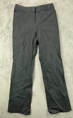 Time Tru Womens 8 Pants Gray Heather Trousers Chino Flat Hi Rise Straight 32X32 - Image 1 of 4