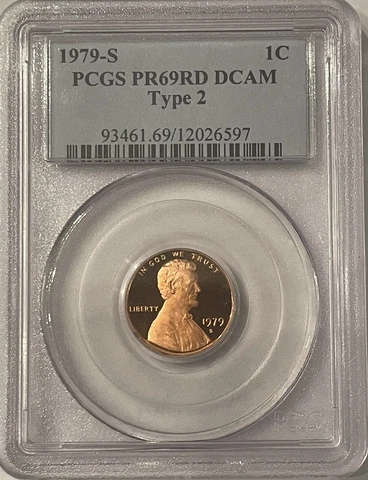 1979-S Lincoln Cent Type 2 - PCGS PR69RD DCAM - (#1100) Cover