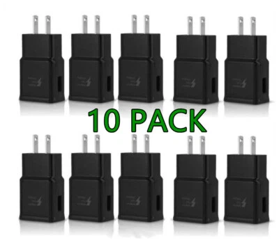 10X Adaptive Fast Charging Wall Charger For OEM Samsung Galaxy S7 S8 S9 S10 S10+ - Image 1 of 4