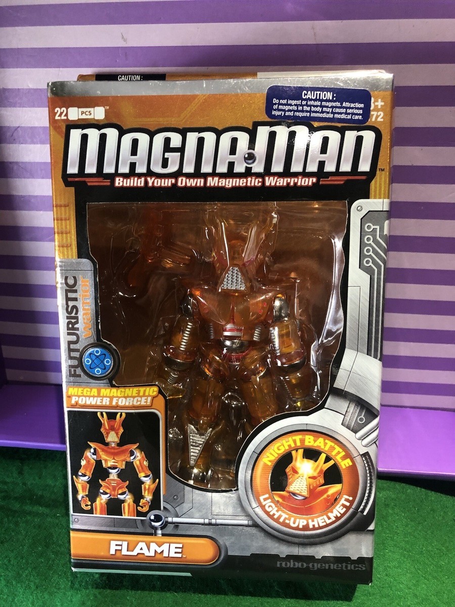 NEW VERY RARE Magnaman Futuristic Warrior Flame Action Figure 