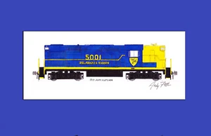 Stampa opaca Delaware & Hudson RS11 #5001 11"x17" firmata Andy Fletcher - Foto 1 di 1