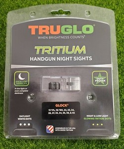 TruGlo Tritium Handgun Night Sights for Glock 17 19 22-24 26 27 Green - TG231G1