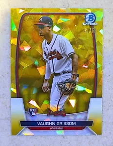 2023 Bowman Cromo Zafiro Vaughn Grissom ZAFIRO AMARILLO RC #/50 SSP #37 BOST - Imagen 1 de 2