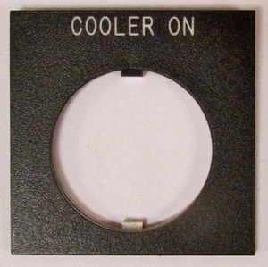 ALLEN BRADLEY CUTLER HAMMER SQUARE D 30.5 MM Plastic COOLER ON Legend Plate - Picture 1 of 1