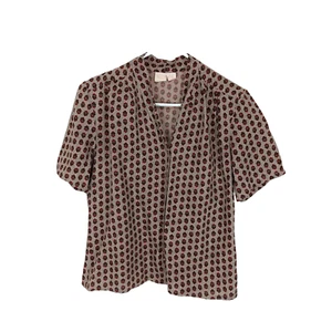 Vtg Women's 10 Pendleton Sophisticates 100% Rayon Short Sleeve Y2K Button Blouse - Picture 1 of 8