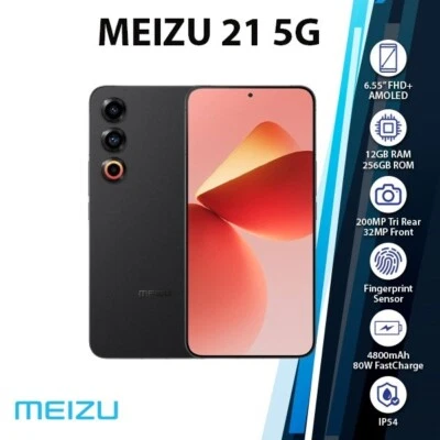 MEIZU 21 5G Android Mobile Phone (Black/12GB+256GB/Dual SIM/Unlocked/NEW) - Image 1 of 3