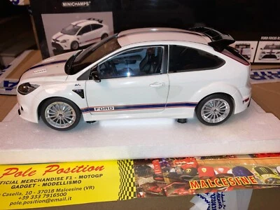 100080167 MINICHAMPS 1/18 FORD FOCUS RS 2010 WHITE TRIBUTE LE MANS CLASSIC ED. - Immagine 1 di 4