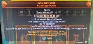 💣 Path of Exile 2 Dawn of the Hunt 💣GAMBLESPRINT💣 Unique Boots💣 - Bild 1 von 1