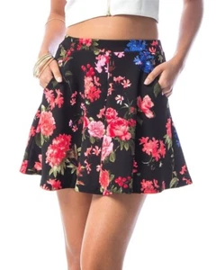 Falda de patinador floral de moda junior con bolsillos - Imagen 1 de 4